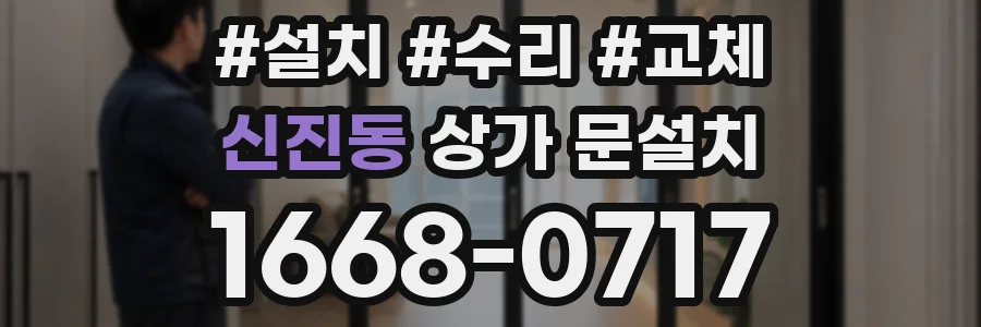 신진동 상가 문설치