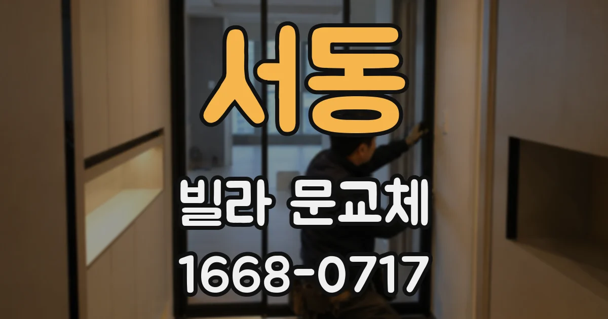 서동 빌라 문교체