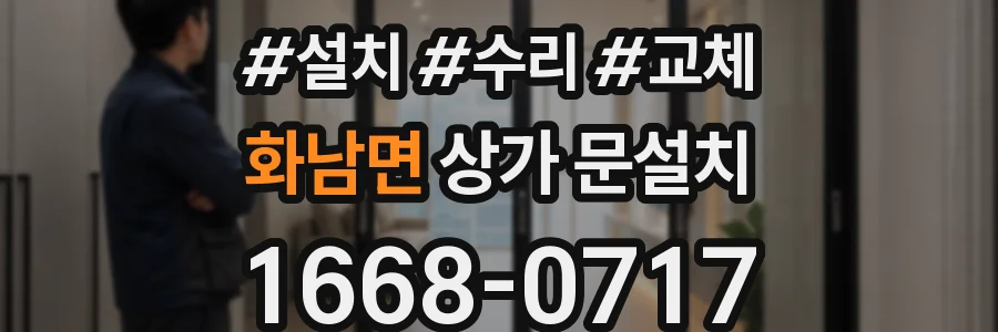 화남면 상가 문설치