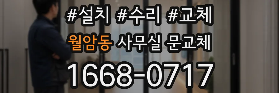 월암동 사무실 문교체