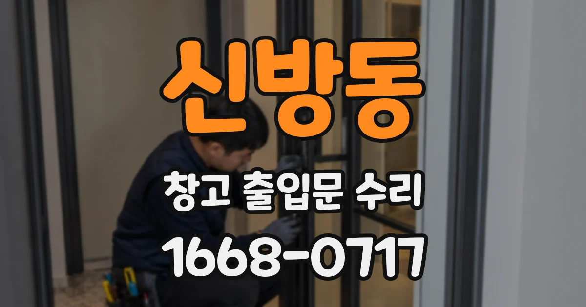 신방동 창고 출입문 수리