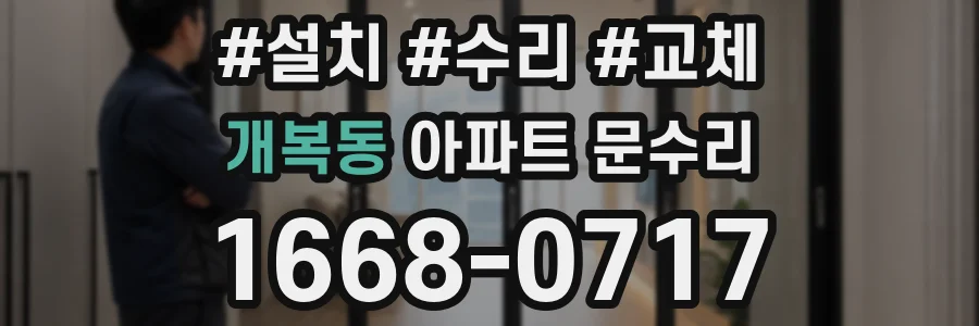 개복동 아파트 문수리