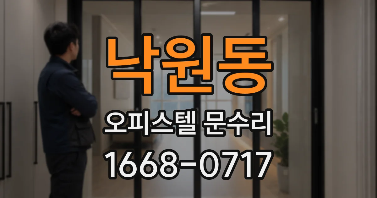 낙원동 오피스텔 문수리