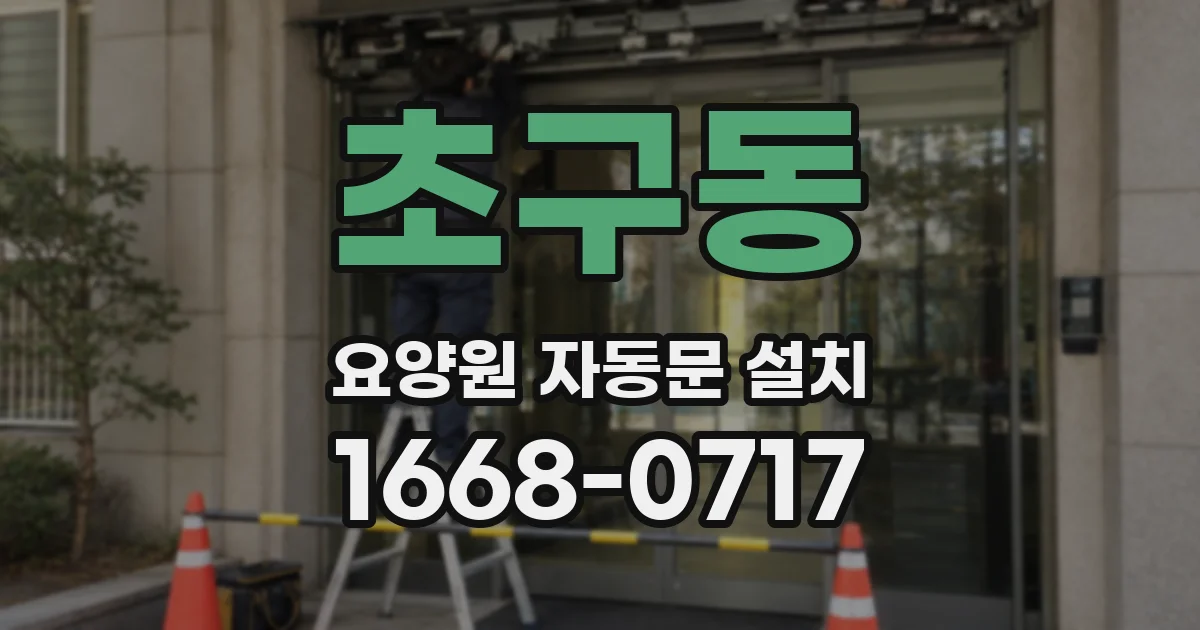 초구동 요양원 자동문 설치