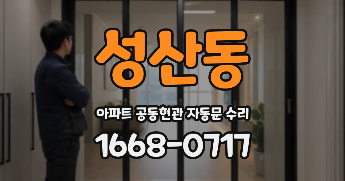 성산동 아파트 공동현관 자동문 수리