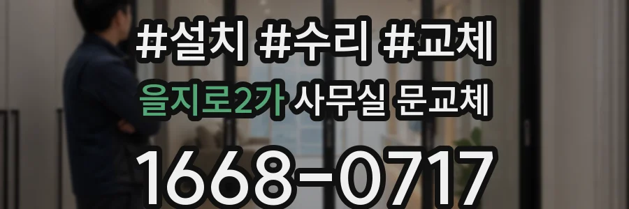 을지로2가 사무실 문교체