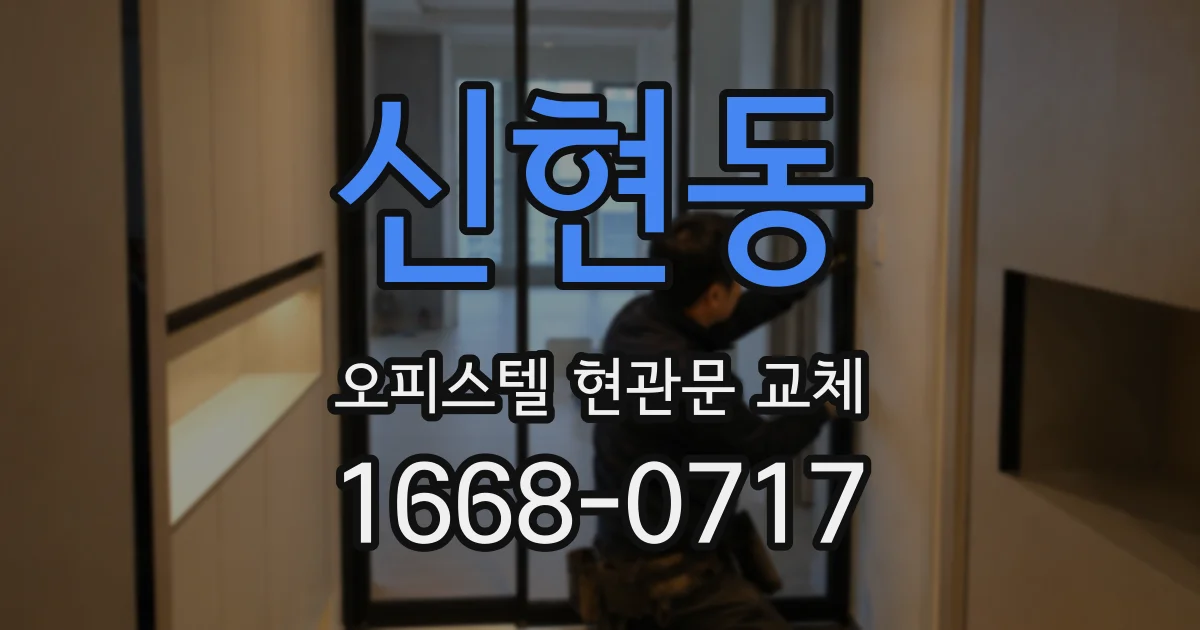 신현동 오피스텔 현관문 교체