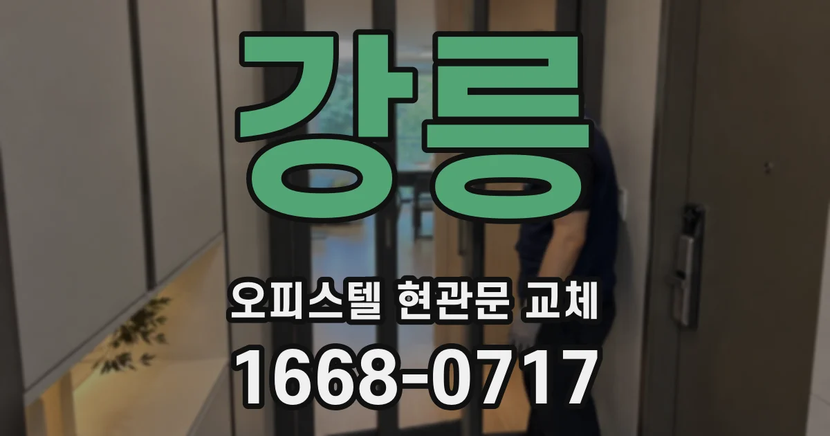 강릉 오피스텔 현관문 교체