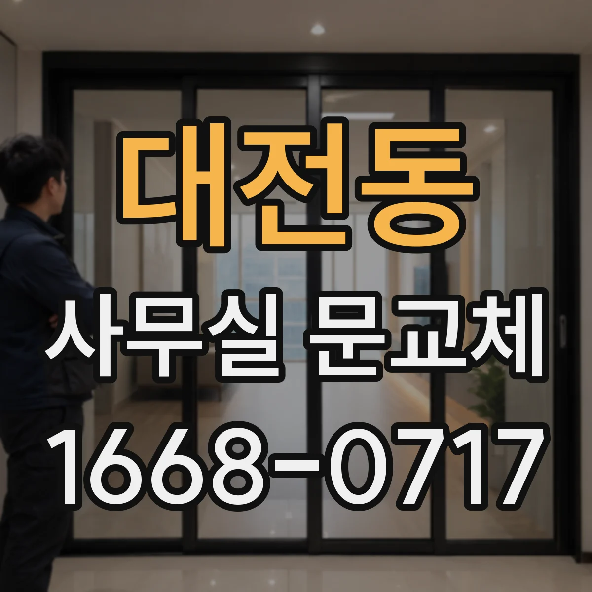 대전동 사무실 문교체