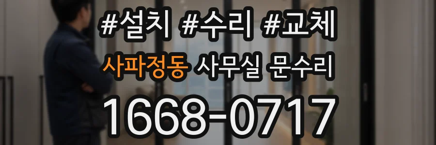 사파정동 사무실 문수리
