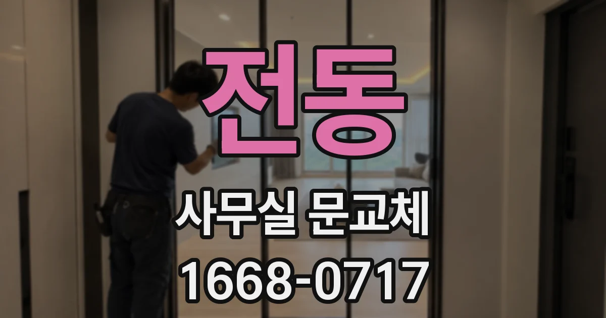 전동 사무실 문교체