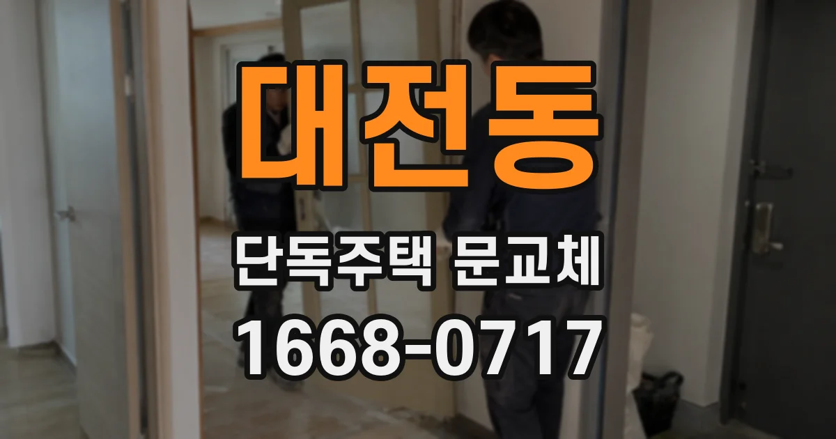 대전동 단독주택 문교체