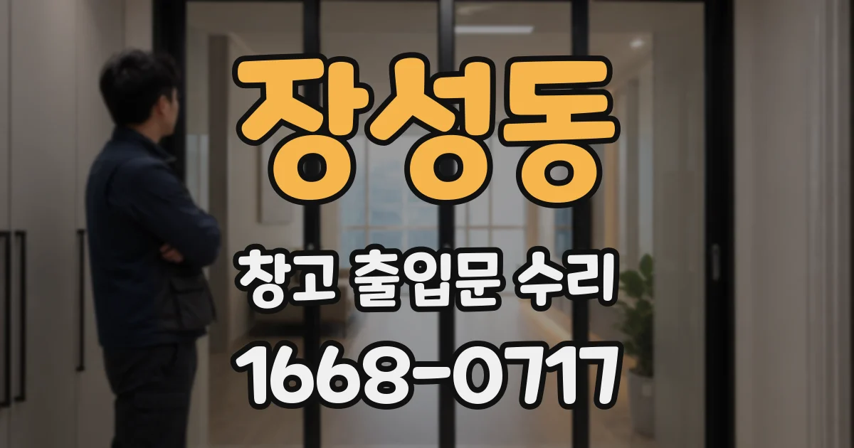 장성동 창고 출입문 수리