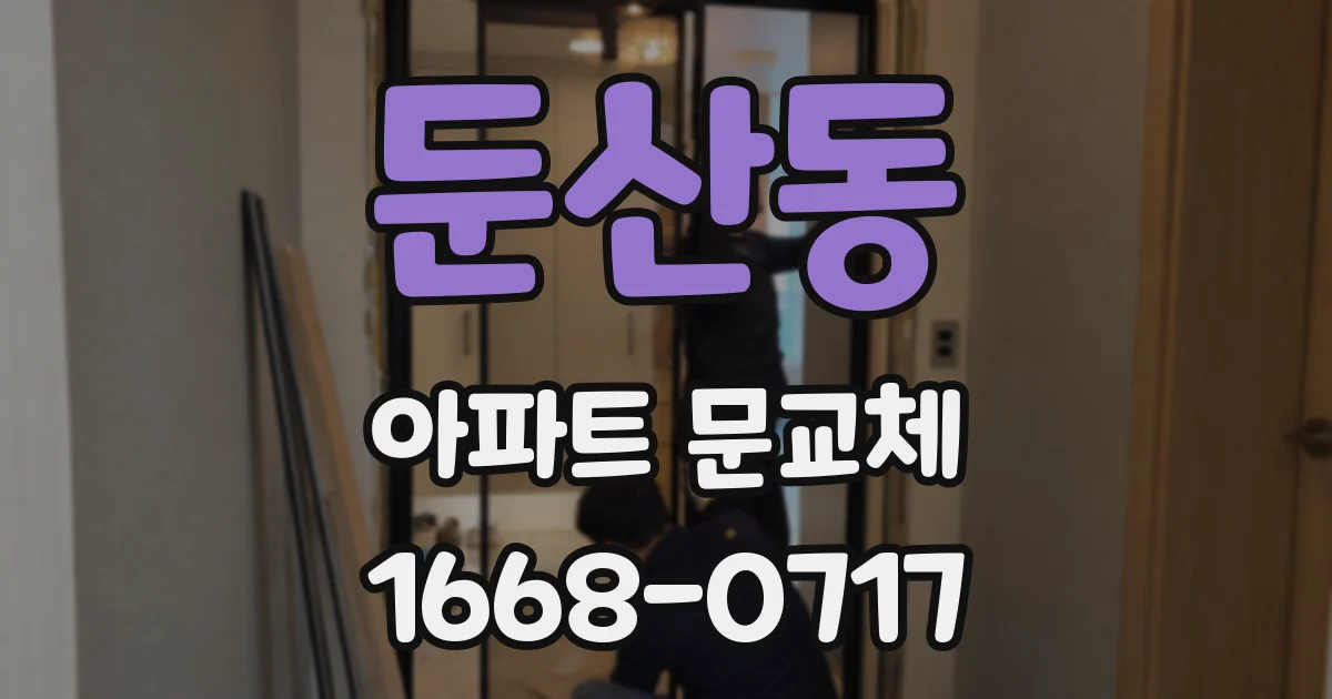 둔산동 아파트 문교체