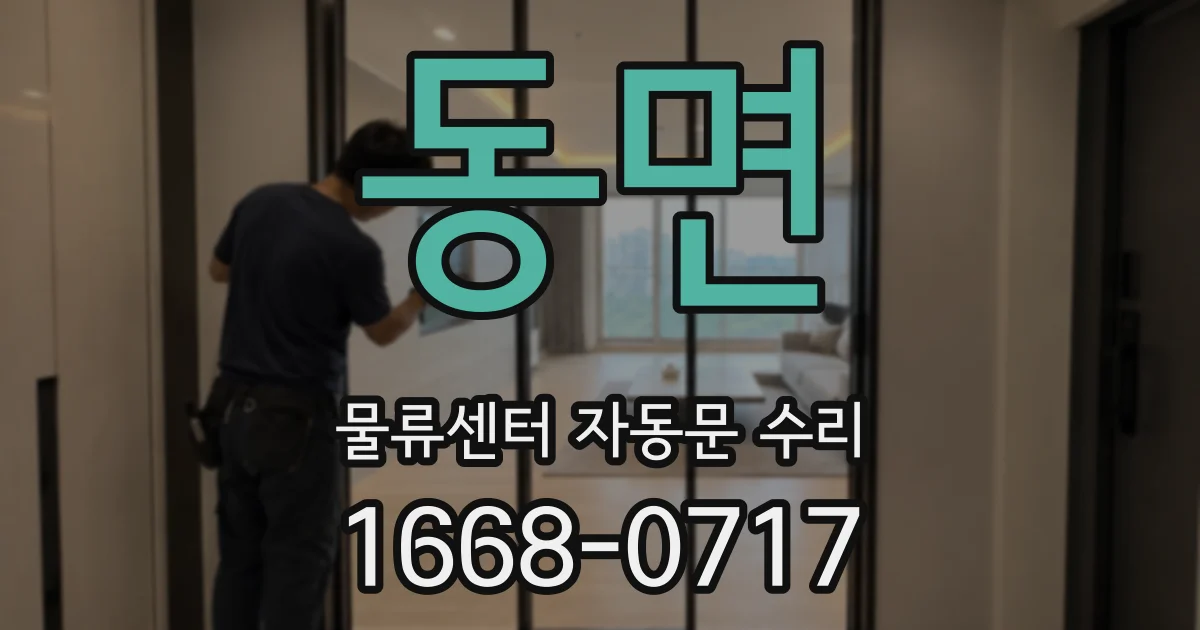 동면 물류센터 자동문 수리