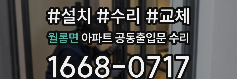 월롱면 아파트 공동출입문 수리