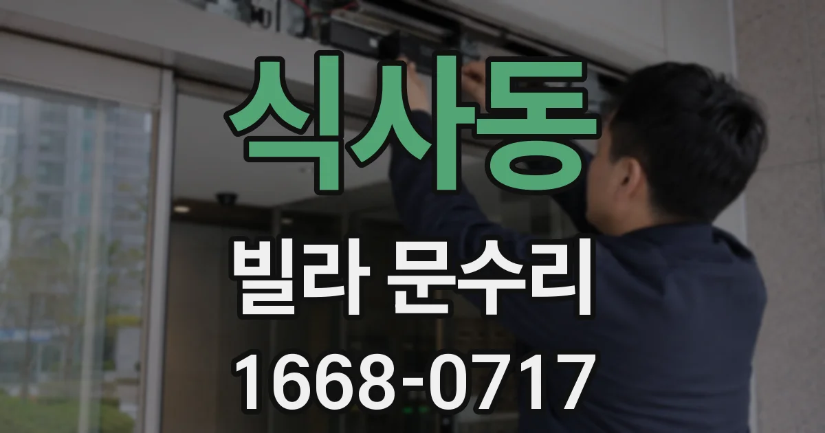 식사동 빌라 문수리