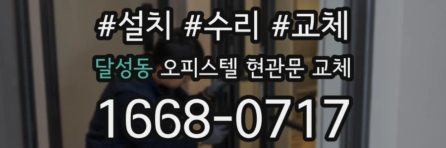 달성동 오피스텔 현관문 교체