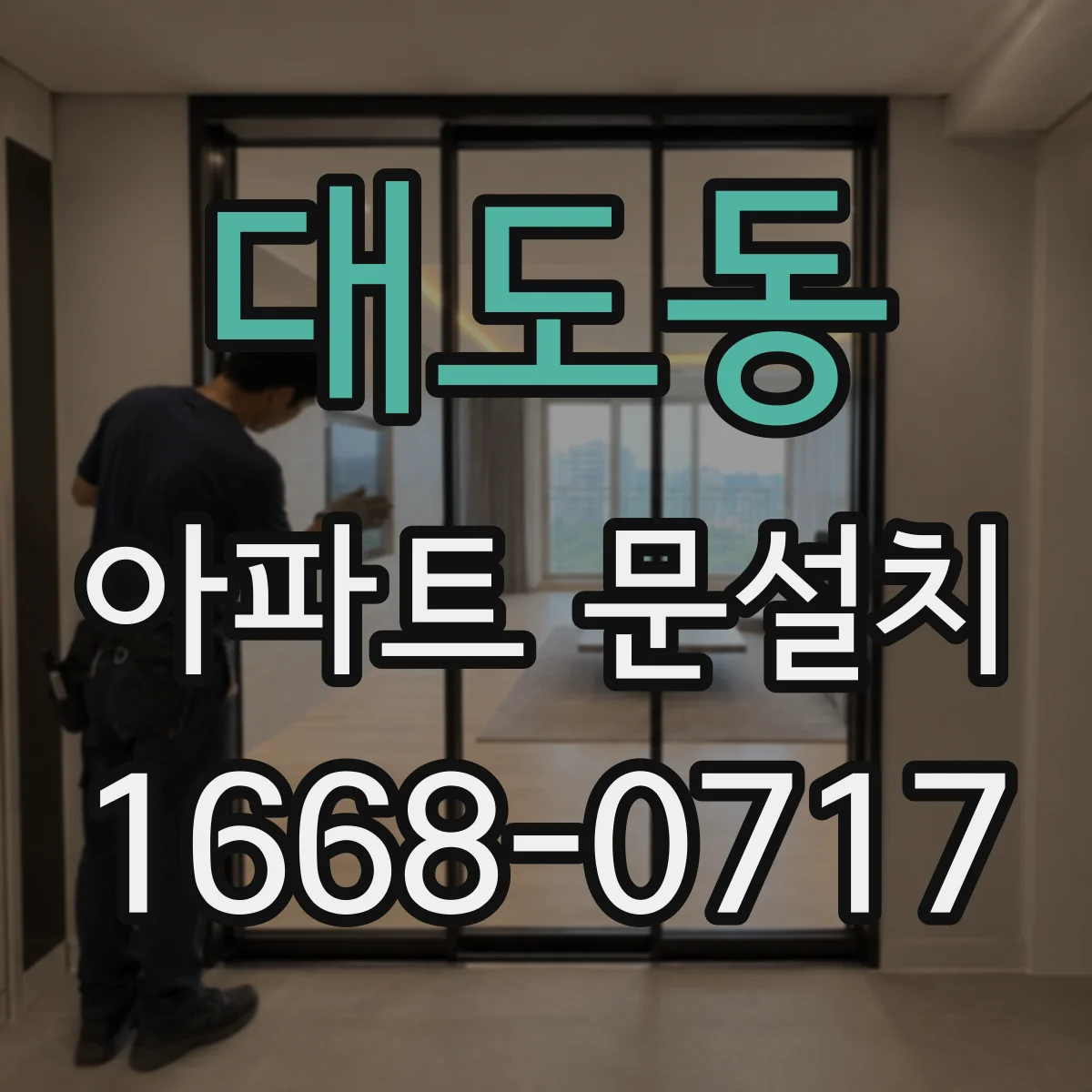 대도동 아파트 문설치