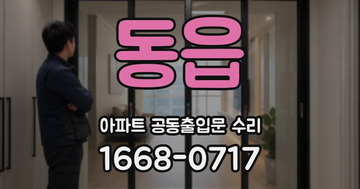 동읍 아파트 공동출입문 수리