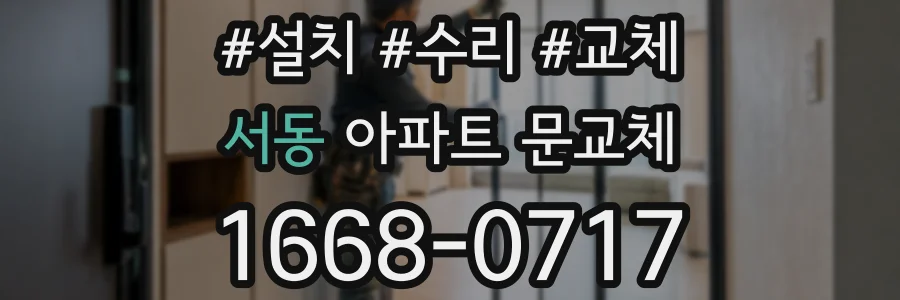 서동 아파트 문교체