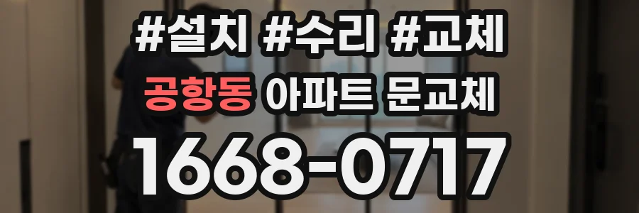 공항동 아파트 문교체