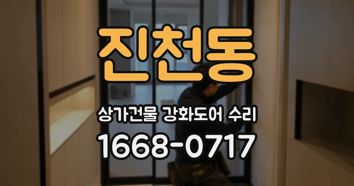 진천동 상가건물 강화도어 수리