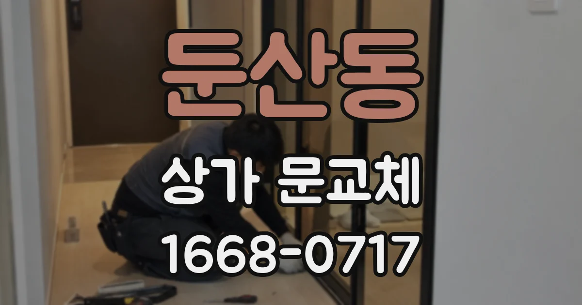 둔산동 상가 문교체