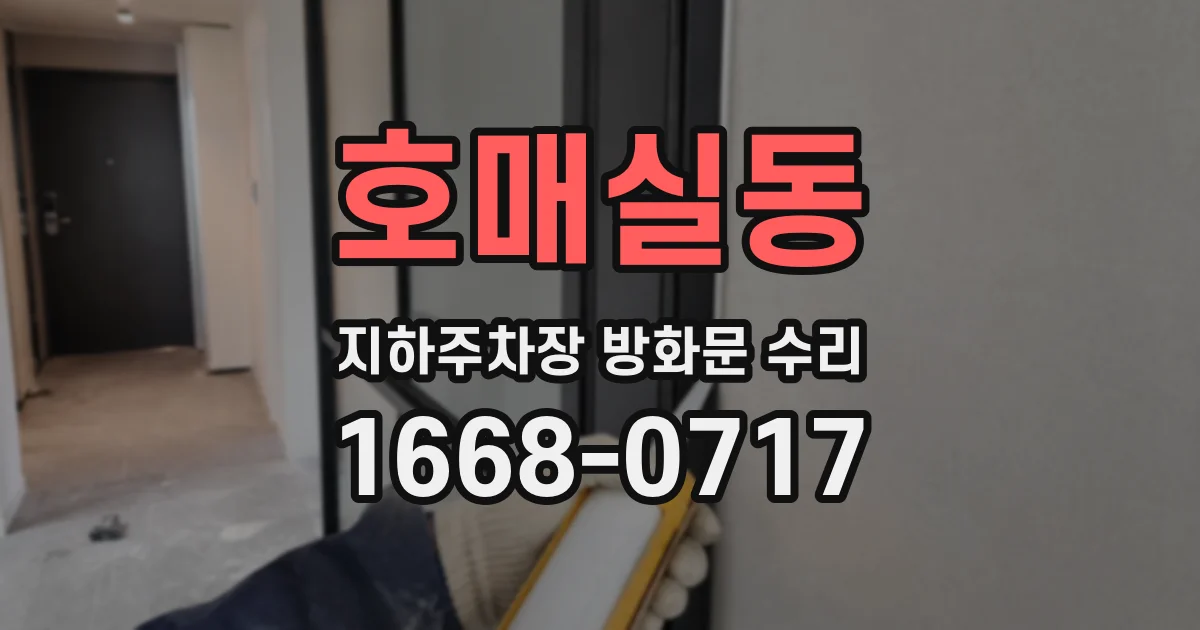 호매실동 지하주차장 방화문 수리