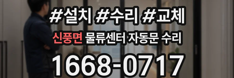 신풍면 물류센터 자동문 수리