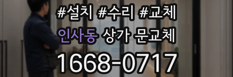 인사동 상가 문교체