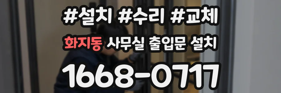 화지동 사무실 출입문 설치