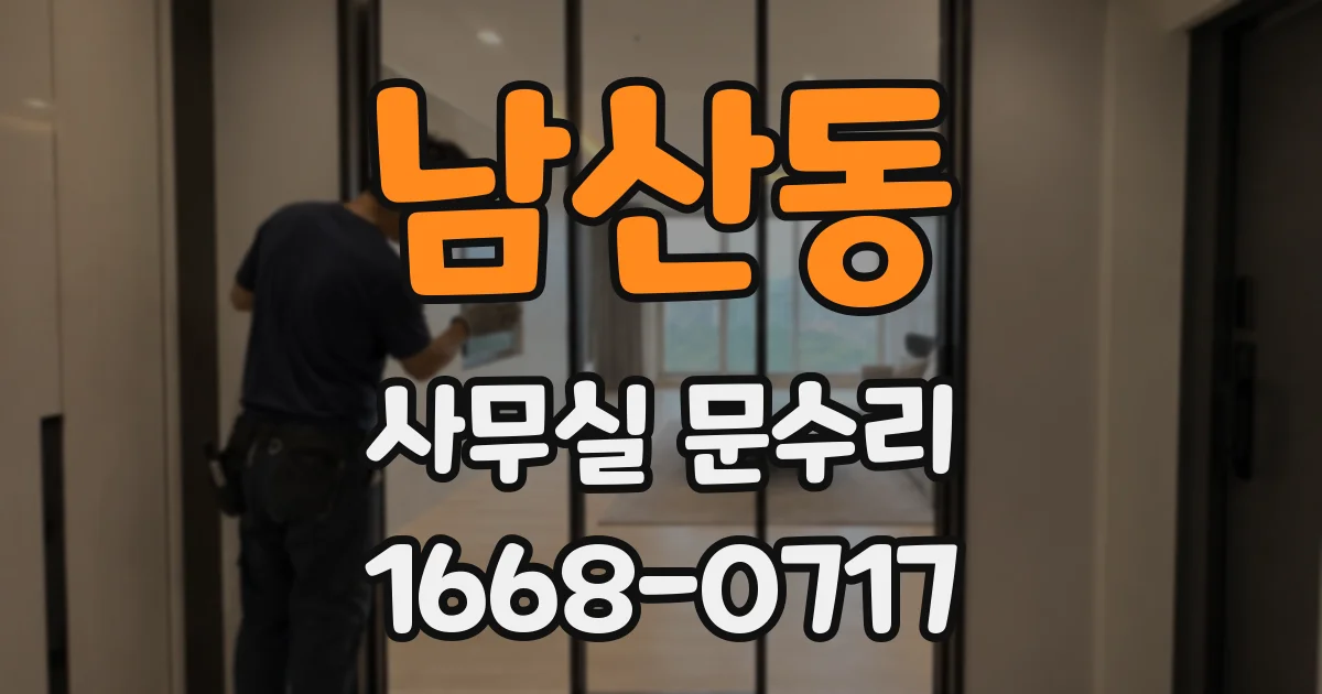 남산동 사무실 문수리