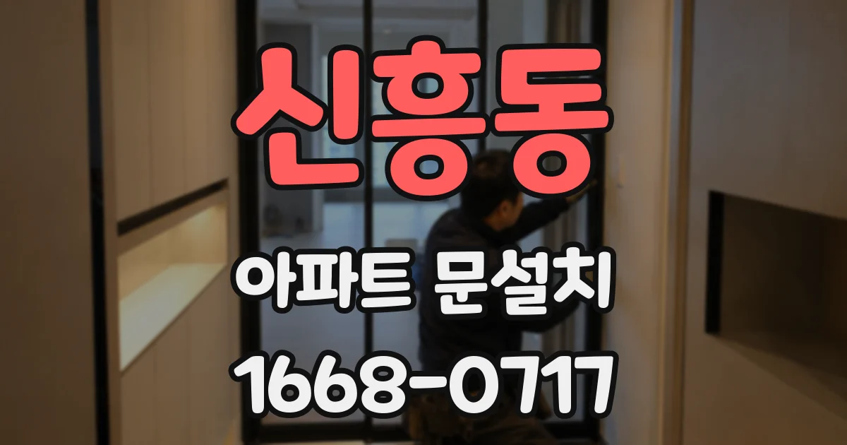 신흥동 아파트 문설치