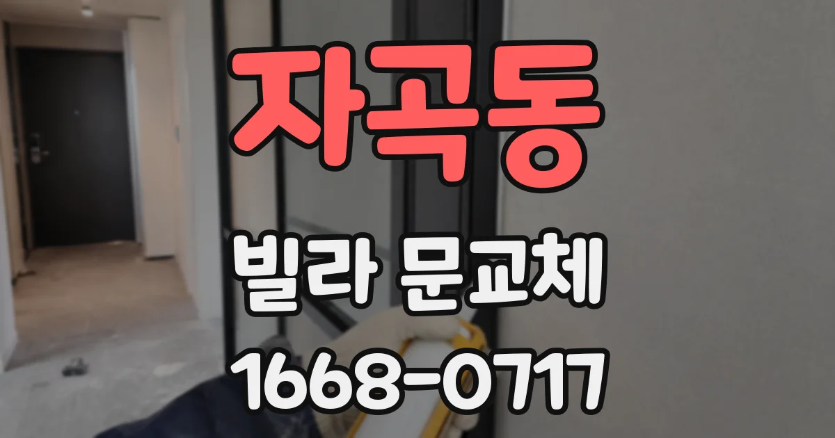 자곡동 빌라 문교체