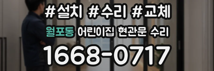 월포동 어린이집 현관문 수리