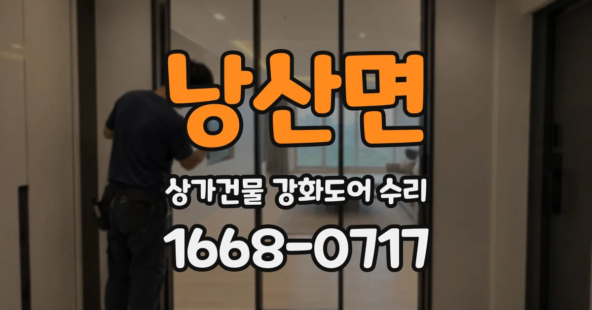 낭산면 상가건물 강화도어 수리