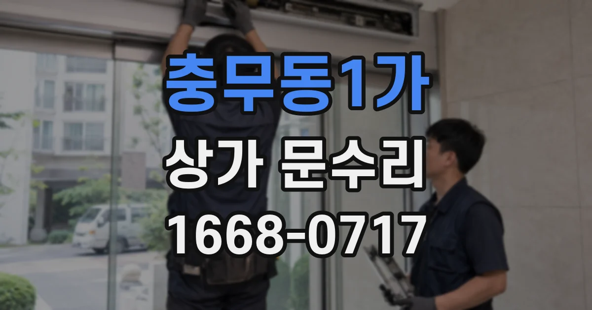 충무동1가 상가 문수리