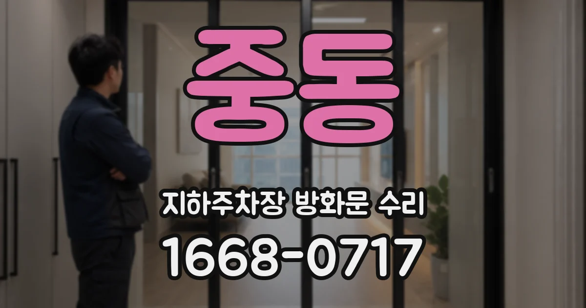중동 지하주차장 방화문 수리