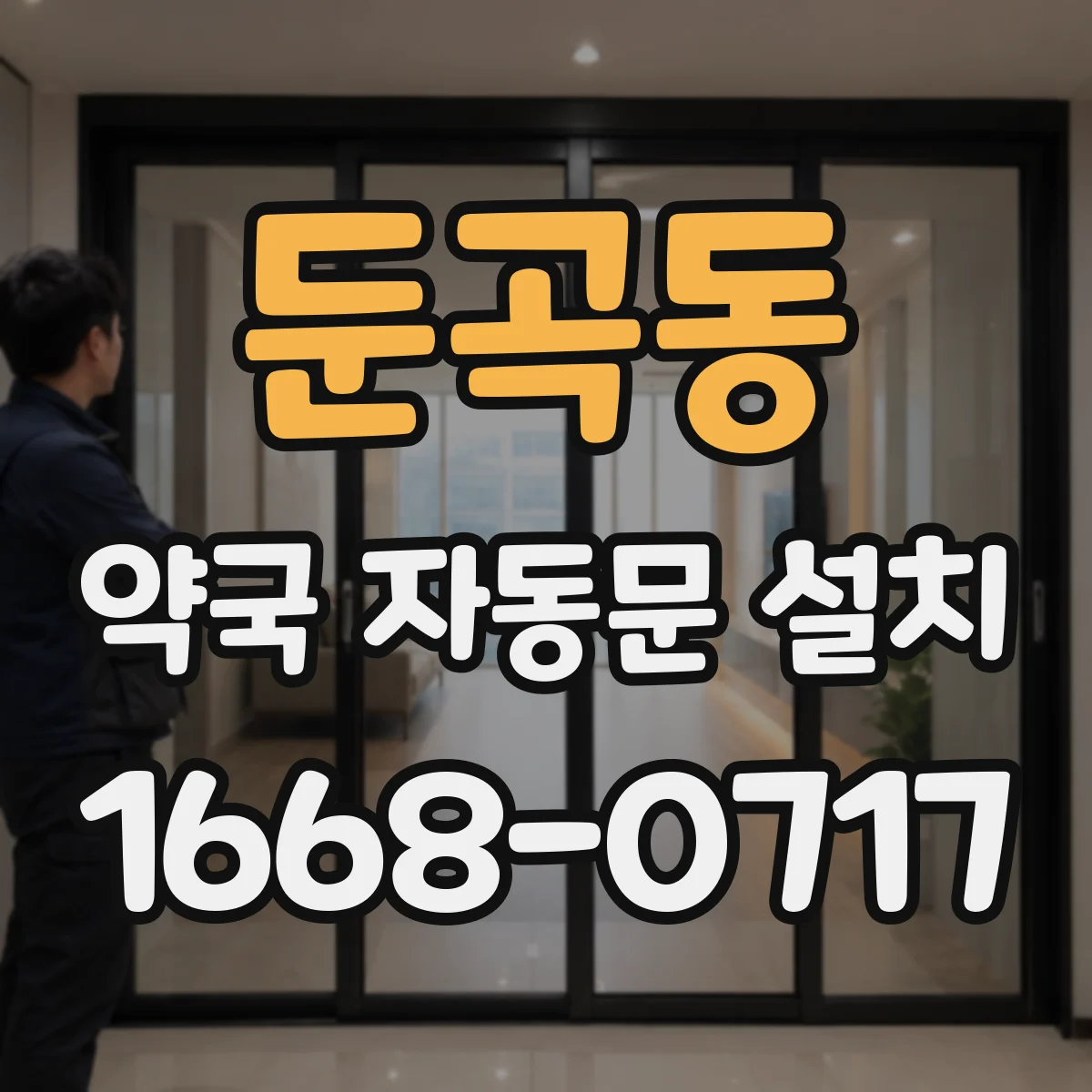 둔곡동 약국 자동문 설치