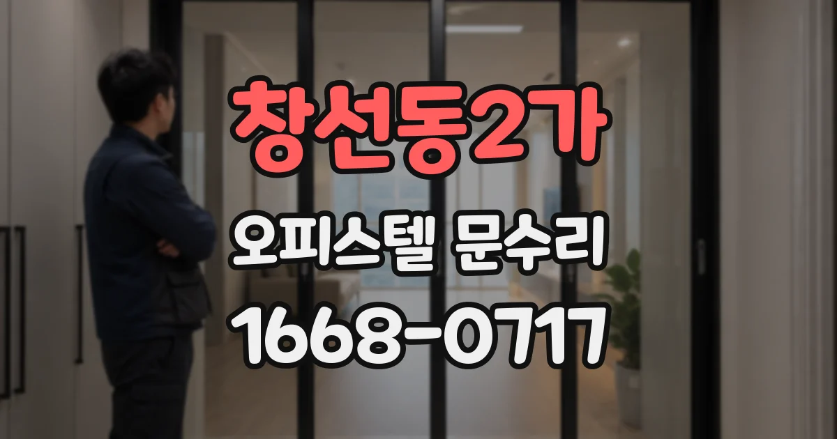 창선동2가 오피스텔 문수리