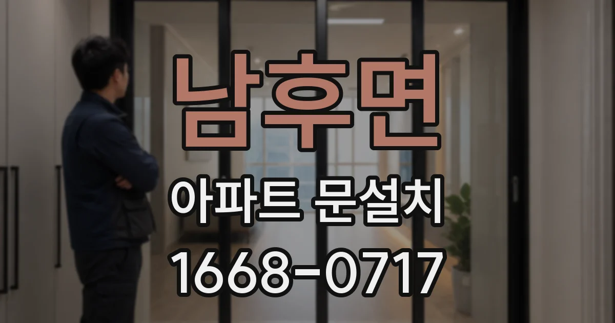남후면 아파트 문설치