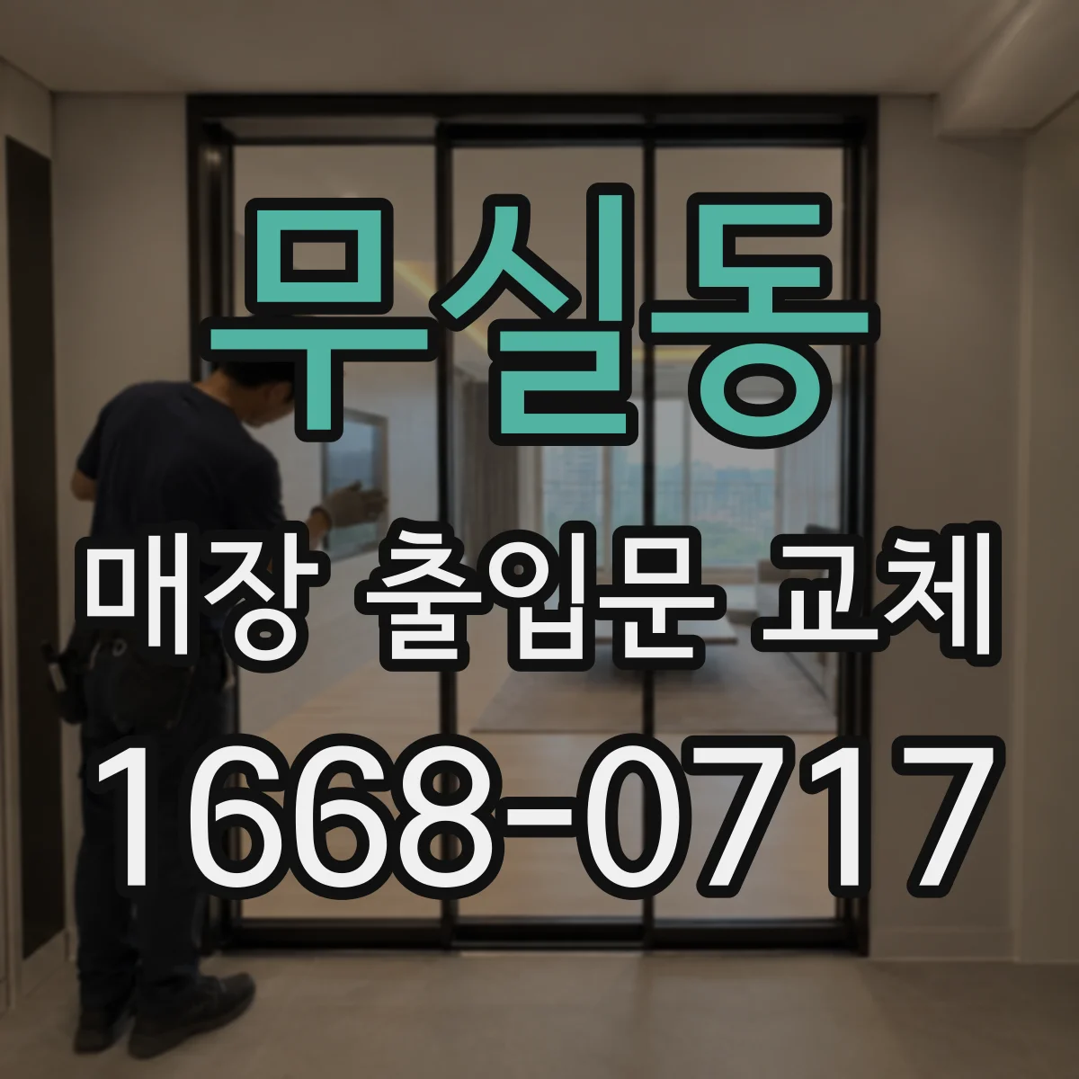 무실동 매장 출입문 교체