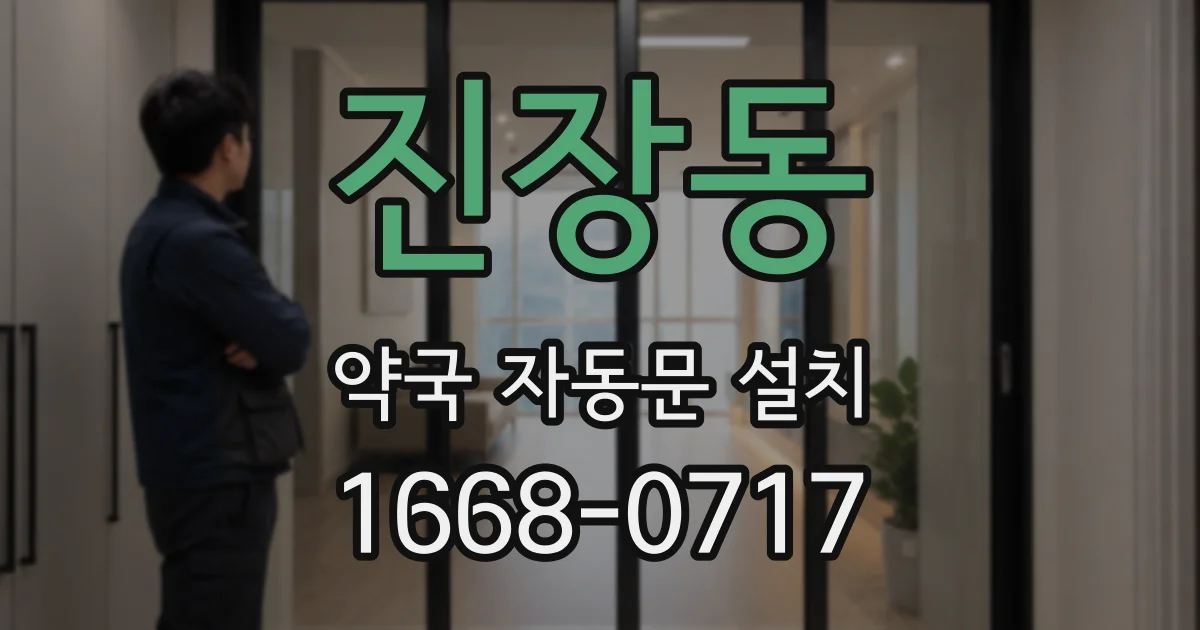 진장동 약국 자동문 설치
