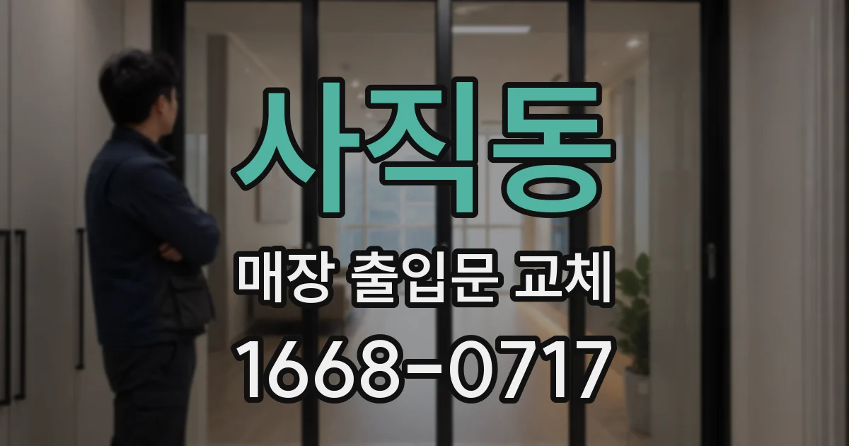 사직동 매장 출입문 교체