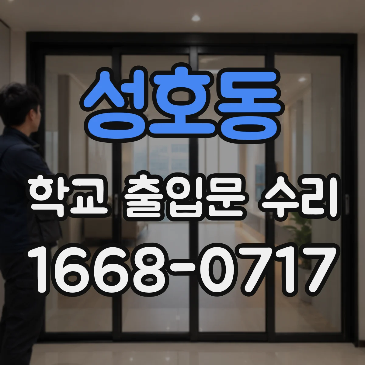 성호동 학교 출입문 수리