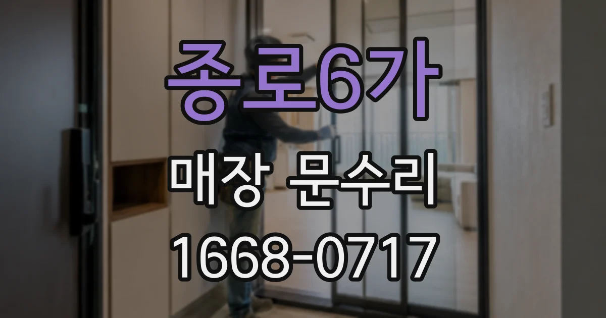 종로6가 매장 문수리
