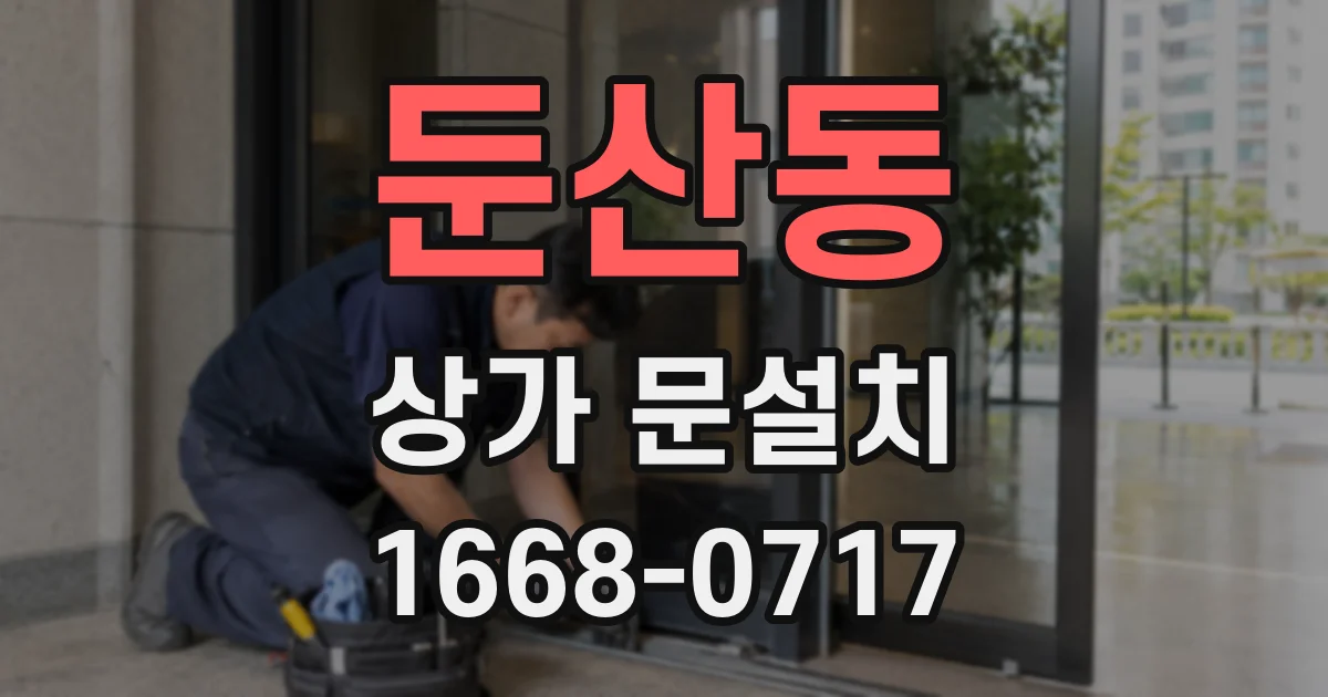 둔산동 상가 문설치