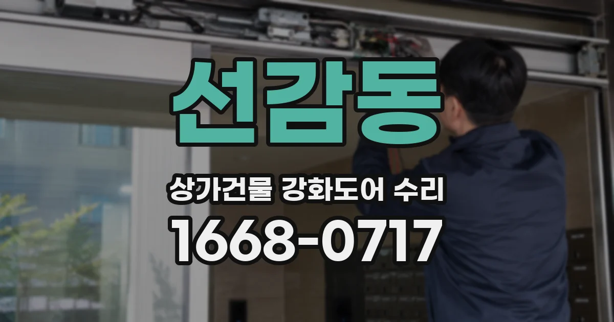 선감동 상가건물 강화도어 수리