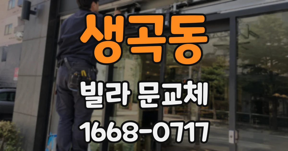 생곡동 빌라 문교체